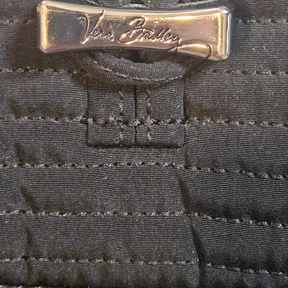 Vera Bradley Black Quilted Tote Bag - Picture 8 of 10